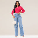 Calça Jeans Feminina Wide Leg Modeladora c/ Elastano Marselha( Leve 2 Pague 1 )