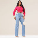 Calça Jeans Feminina Wide Leg Modeladora c/ Elastano Marselha( Leve 2 Pague 1 )