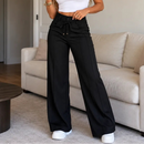 (Compre 1 e Leve 2) Calça Pantalona Helena em Malha de Seda Gelo e Poliéster