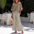 Conjunto Calenne™ em Linho de Algodão com Contraste Elegante