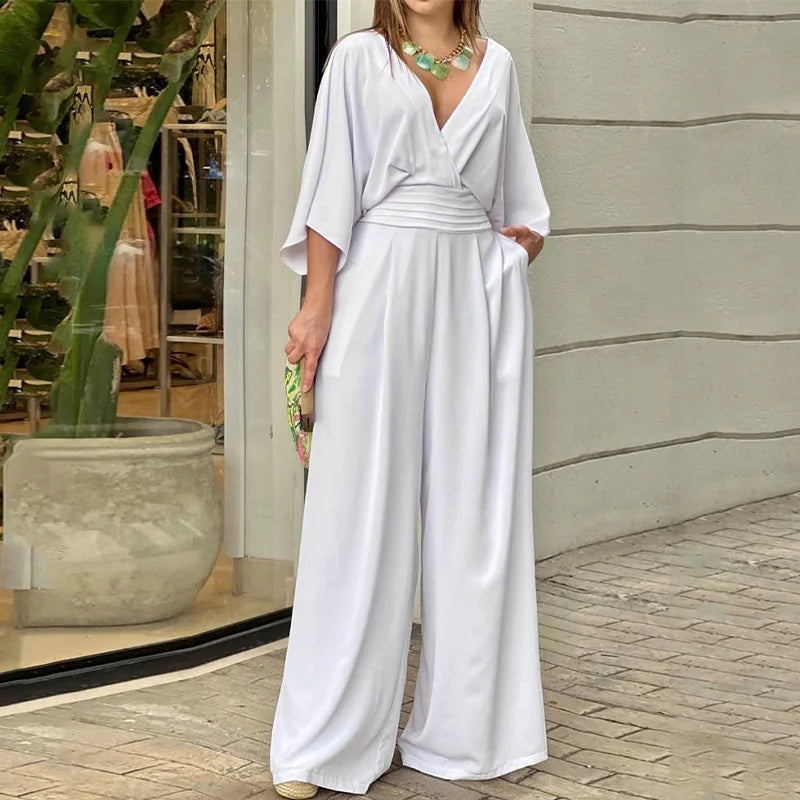 Macacão Serena com Modelagem Pantalona Fluida