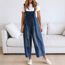 Macacão Janiele™ com Denim Vintage e Corte Amplo / Um Visual Que Nunca Sai de Moda