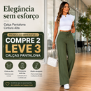 (Compre 2 e Leve 3) Calça Pantalona Helena em Malha de Seda Gelo e Poliéster