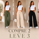 (Compre 2 e Leve 3) Calça Pantalona Helena em Malha de Seda Gelo e Poliéster